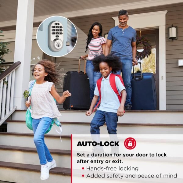 Kwikset Halo Wi-Fi Smart Lock, Keyless Entry Door Deadbolt, Geofence Auto-Unlock, Grade AAA Certified, No Hub Easy Install, Satin Nickel Lifetime Finish Warranty, Backlit Keypad