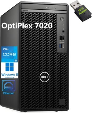 Dell OptiPlex 7020 Tower 7000 Business Desktop Computer, Intel 6-Core Dell OptiPlex 7020 Tower 7000 Business Desktop Computer, Intel 6-Core i5-12500 (Beat i7-11700), 32GB DDR5 RAM, 1TB PCIe SSD, DVDRW, WiFi Adapter, RJ-45, Type-C, HDMI, DisplayPort, Windows 11 Pro