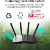 ASUS RT-BE82U Dual-Band WiFi 7 (802.11be) Smart AiMesh Extendable Router, 6500 Mbps, Five 2.5GbE Ports, 4096-QAM, Up to 3 SSIDs for IoT Devices, Parental Controls & VPNs, Advanced Network Security