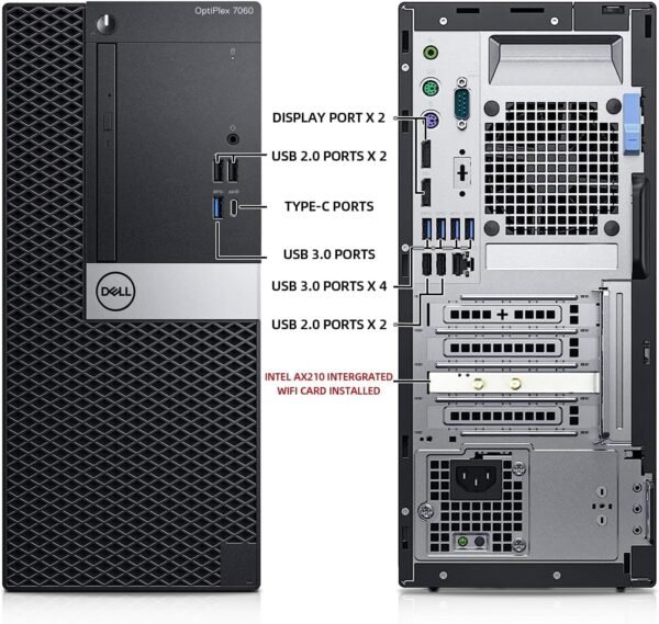 81kT5haCv0L._AC_SL1454_.jpg Dell OptiPlex 7060 Tower Computers Desktop Computer Windows 11,i7-8700 3.2GHz,32GB DDR4 Ram 512GB SSD M.2 NVMe SSD,Intel AX210 Built WiFi 6e Bluetooth 5.3, Refurbished Desktop,HDMI,DVD-RW (Renewed)