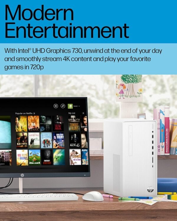 81rqoWm3NfL._AC_SL1500_.jpg HP Pavilion Desktop PC, 12th Gen Intel Core i5-12400, 8 GB RAM, 512 GB SSD, Windows 11 Home, Wi-Fi 6 & Bluetooth, 9 USB Ports, Wired Keyboard & Mouse Combo, Pre-Built PC Tower, TP01-3050 (Renewed)