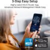 ASUS RT-BE82U Dual-Band WiFi 7 (802.11be) Smart AiMesh Extendable Router, 6500 Mbps, Five 2.5GbE Ports, 4096-QAM, Up to 3 SSIDs for IoT Devices, Parental Controls & VPNs, Advanced Network Security