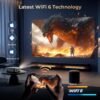 [1000 ANSI & Audio by DBX-TV] Alvar 4K Projector with WiFi 6 and Bluetooth, 30W Speakers, NetfIix Certified & DoIby Audio Outdoor Proyector, Auto Focus Native 1080P Smart Projector, Black