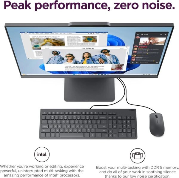 Lenovo ThinkCentre All-in-One Desktop Computer, 24" FHD IPS Display, 10-core Intel Core i7-13620H Processor, 32GB DDR5, 1TB SSD, Wi-Fi 6, USB-C, HDMI in&Out, Wired KB&Mouse, Windows 11 Pro