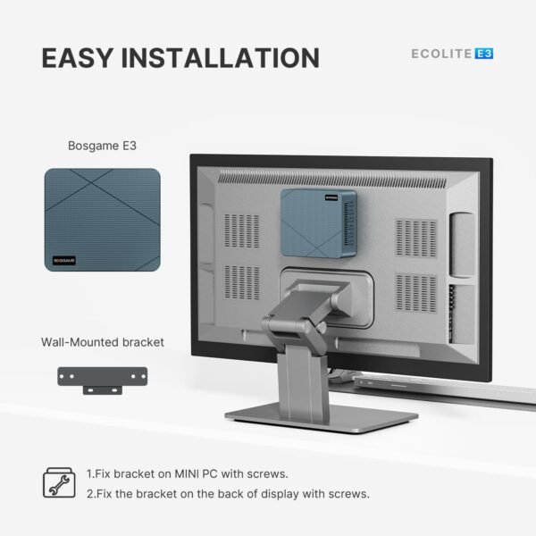 1755948313_61FyWE9vorL._AC_SL1500_.jpg E3 Mini PC, Intel Twin Lake N150 (Turbo 3.6GHz) Mini Computers, 16GB DDR4 RAM 512GB M.2 SSD Desktop Computers, 4K Dual HDMI, Type-C, WiFi 5, BT 5.0, Micro Desktop PC for Office