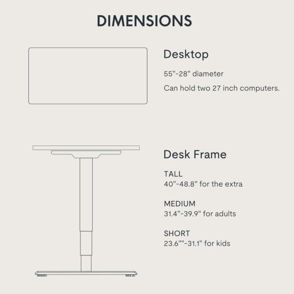 FLEXISPOT E6 Essential Standing Desk Dual Motor 3 Stages Whole-Piece Electric 55x28 Inch Height Adjustable Home Office Desk (Black Frame + Black Desktop, 2 Packages)