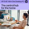 HP All-in-One Desktop PC| 24GB RAM| 512GB PCIe SSD| 22" Full HD Display, Anti-Glare| Intel Dual-core Processor| KB&Mouse| HDMI, USB-C, Wi-Fi 6| Windows 11 | Cashmere White| For Business & Personal Use