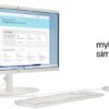 HP All-in-One Desktop PC| 24GB RAM| 512GB PCIe SSD| 22" Full HD Display, Anti-Glare| Intel Dual-core Processor| KB&Mouse| HDMI, USB-C, Wi-Fi 6| Windows 11 | Cashmere White| For Business & Personal Use