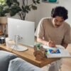 HP All-in-One Desktop PC| 24GB RAM| 512GB PCIe SSD| 22" Full HD Display, Anti-Glare| Intel Dual-core Processor| KB&Mouse| HDMI, USB-C, Wi-Fi 6| Windows 11 | Cashmere White| For Business & Personal Use