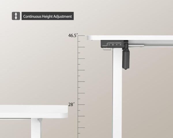 51gjCGQFtiL._AC_SL1500_.jpg Electric Standing Desk Adjustable Height, 40x24 Inches Sit Stand up Desktop for Home Office, Ergonomic Rising Computer Table with Memory Preset, White