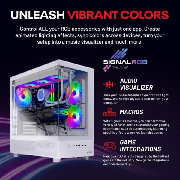 Skytech Gaming Azure 3 Desktop PC, Ryzen 7 9700X 3.8 GHz (5.5GHz), NVIDIA RTX 4060 8GB, 1TB NVMe SSD, 16GB DDR5 RAM 6000, 650W Gold PSU, 360mm ARGB AIO, Wi-Fi, Win 11