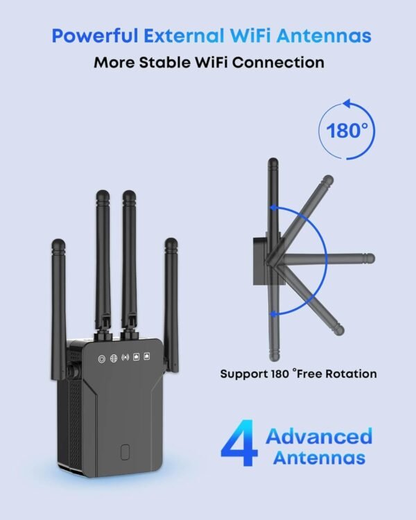 WiFi to Ethernet Adapter Wireless Bridge - AC1200 5G/2.4G Dual Band Wireless Ethernet Adapter LAN Rj45 Port Convert Wired Device to WiFi to Wired ethernet for Printer