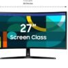 Samsung 27" Essential S3 (S36GD) Series FHD 1800R Curved Computer Monitor, 100Hz, Game Mode, Advanced Eye Comfort, HDMI and D-sub Ports, LS27D366GANXZA, 2024