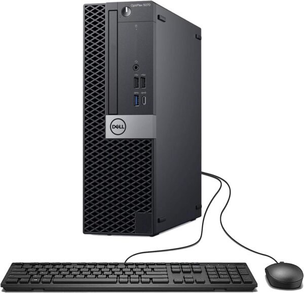 Dell OptiPlex 5070 SFF Desktop Computer PC Small Form, Intel Dell OptiPlex 5070 SFF Desktop Computer PC Small Form, Intel Core i5-9500T, 16GB DDR4 RAM, 256GB SSD, Wi-Fi, Bluetooth, Displayport, Keyboard & Mouse Windows 10 Pro (Renewed)