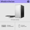 HP Pavilion Desktop, AMD Ryzen 5 5600G, 16GB RAM,1TB PCIe SSD, 1TB HDD, USB Type-C, HDMI, VGA, Bluetooth, Wi-Fi, Windows 11 Home, Silver