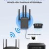WiFi to Ethernet Adapter Wireless Bridge - AC1200 5G/2.4G Dual Band Wireless Ethernet Adapter LAN Rj45 Port Convert Wired Device to WiFi to Wired ethernet for Printer