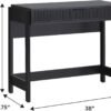 61DuecMzy8L._AC_SL1500_.jpg Walker Edison Transitional Office Design, Reeded Drawer Front Detail, Writing Desk with Drawer, Spacious Desktop, Complementary in Living Spaces, 38”W x 16.75”D x 30”H, Black