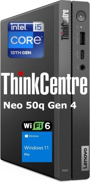 Lenovo ThinkCentre Neo 50q Gen 4 Tiny Business Mini Desktop Lenovo ThinkCentre Neo 50q Gen 4 Tiny Business Mini Desktop Computer, Intel 8-Core i5-13420H (Beat i7-1355U), 16GB DDR4 RAM, 256GB PCIe SSD, WiFi 6, Type-C, DisplayPort, HDMI, Windows 11 Pro, Wendbo
