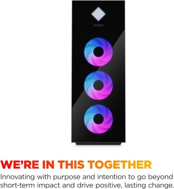 61WNNw9IQNL._AC_SL1500_.jpg HP OMEN 45L Gaming Desktop, Intel Core Ultra 7 265K, 32 GB RAM, 2TB SSD, NVIDIA GeForce RTX 5080, Windows 11 Pro, Microsoft Copilot, Tempered Glass, GT22-3080 (2025)