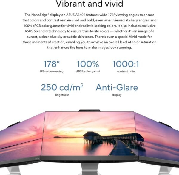 ASUS 2025 All-in-One Desktop, 23.8" FHD Touchscreen, Intel Core i5-1235U(Beats Ryzen 7 5700U), 16GB RAM, 512GB SSD, Intel UHD Graphics, Wi-Fi 6, 720p Camera, HDMI, Keyboard & Mouse, Windows 11 Home