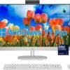 HP All-in-One Desktop - 27'' FHD Touchscreen Computer, Windows 11 HP All-in-One Desktop - 27'' FHD Touchscreen Computer, Windows 11 Pro, Intel 12-core Ultra 7 155U(Beats i7-1355U), Wi-Fi 6, Bluetooth, Adjustable Height, Anti-Glare (16GB RAM | 1TB SSD)