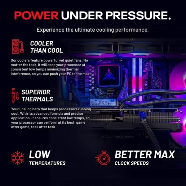 Skytech Gaming Azure 3 Desktop PC, Ryzen 7 9700X 3.8 GHz (5.5GHz), NVIDIA RTX 5060, 1TB NVMe SSD, 16GB DDR5 RAM 6000, 850W Gold ATX 3 PSU, 360mm ARGB AIO, Wi-Fi, Win 11