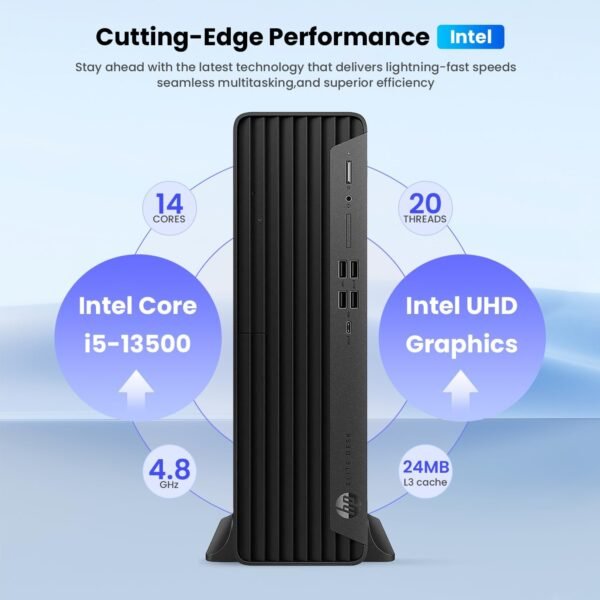 61lVAeFobQL._AC_SL1500_.jpg HP Elite 600 Small Form Factor Business Desktop | 13th Gen Intel 14-Core i5-13500 | 32GB DDR5 | 1TB SSD | HDMI | DP | Wi-Fi | Wired KB & Mouse | Windows 11 Pro | Bundle with ADATA 512GB External SSD