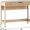 61pFsZe-dTL._AC_SL1500_.jpg WALKER EDISON Transitional Style Furniture, Reeded Detail, Lift-Top Desk with Drawer and Storage Cubby, Sitting to Standing Desk, Soft Self-Close Desktop, 38”W x 16.75”D x 30”H, Coastal Oak