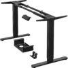 ErGear Dual Motor Standing Desk Frame 264 lbs Weight Capacity, ErGear Dual Motor Standing Desk Frame 264 lbs Weight Capacity, 4 Memory Height Settings, Electric Adjustable Legs Compatible Desktop Size 44″-90″, Stand up Desks Frame Workstation, Black Frame Only