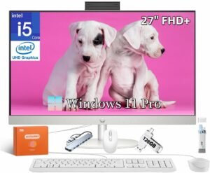 HP All-in-One Desktop Conputer, Intel i5 1335u(Up to 4.6GHz), 27" HP All-in-One Desktop Conputer, Intel i5 1335u(Up to 4.6GHz), 27" FHD IPS Anti-Glare Display, Intel UHD Graphics, 32 GB DDR5 RAM, 1 TB SSD, Wired KB & Mouse, Windows 11 Pro, w/RH-Accessories
