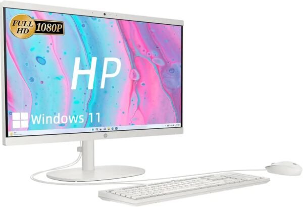 61vI8IUE8dL._AC_SL1500_.jpg HP 21.5" Full HD Display All-in-One Desktop Computer,Intel Celeron J4025 Processor,16GB DDR4, 128GB SSD, Bluetooth,USB-C, Webcam,HDMI,RJ-45, Wi-Fi 6, LED, Windows 11 Pro, Cashmere White