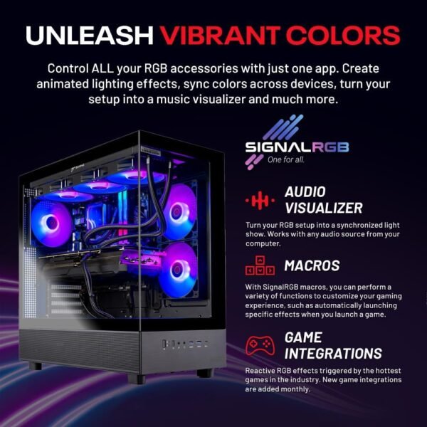 Skytech Gaming Azure 3 Desktop PC, Ryzen 7 9700X 3.8 GHz (5.5GHz), NVIDIA RTX 5060, 1TB NVMe SSD, 16GB DDR5 RAM 6000, 850W Gold ATX 3 PSU, 360mm ARGB AIO, Wi-Fi, Win 11