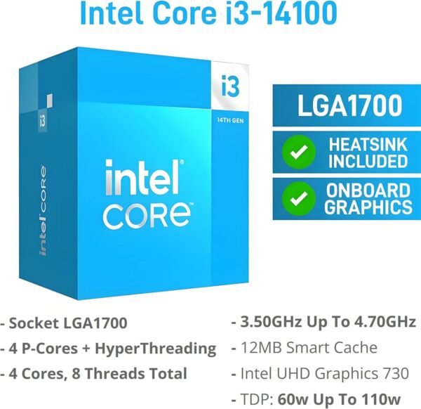 717tFZIRkZL._AC_SL1500_.jpg Dell Desktop Computers Tower PC for Home Business Student, 14th Gen Intel Core i3-14100 (Beat i5-12400), 64GB DDR5 RAM, 2TB PCIe SSD, WiFi 6, Bluetooth, Keyboard and Mouse, Windows 11 Pro