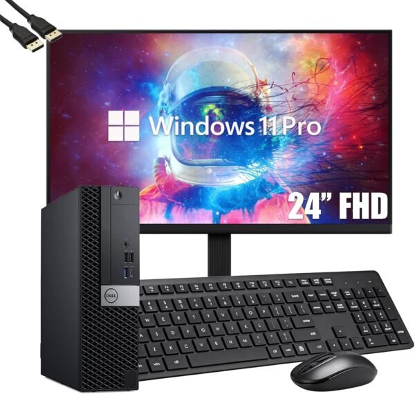 Dell OptiPlex 7050 SFF Desktop Computer PC with New 24" Dell OptiPlex 7050 SFF Desktop Computer PC with New 24" FHD Monitor, Intel Core i5-7500, 16 GB RAM, 512 GB SSD, Keyboard & Mouse, Windows 11 Pro (Renewed)