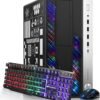 HP RGB Gaming Desktop Computer, Intel Quad Core I5-6500 up to 3.6GHz, GeForce GT 1030 2G GDDR5, 32GB DDR4, 512G SSD + 3T HDD, RGB Keyboard & Mouse, 600M WiFi & Bluetooth 5.0, Win 10 Pro (Renewed)