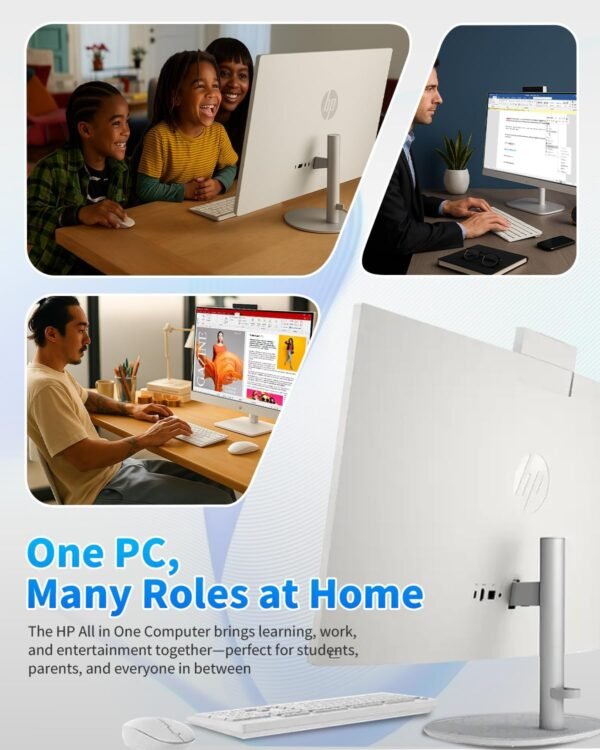 71BNwF6X1L._AC_SL1500_.jpg HP 27" All-in-One Desktop Computer | FHD Touchscreen | Intel Ultra 7‑155U | AI‑Enhanced Display, Facial Login | Privacy Pop‑Up Camera | Win 11 Pro, w/Accessories | 64GB DDR5 + 2TB SSD