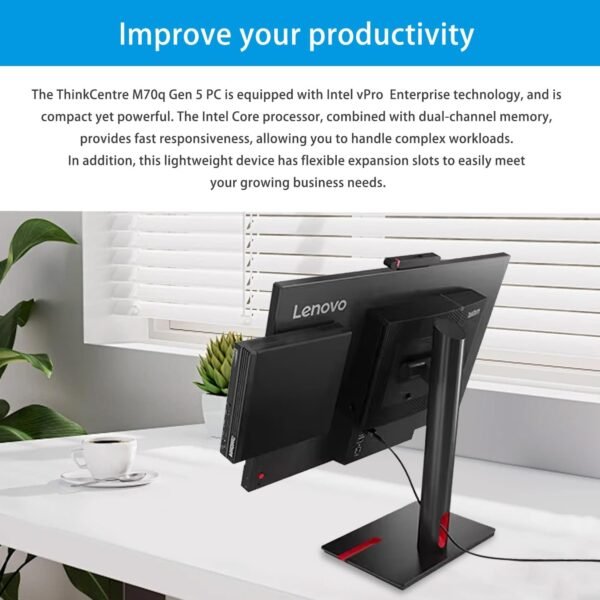 71DqMk83vQL._AC_SL1500_.jpg Lenovo ThinkCentre M70q Tiny Business Desktop, Intel 10-Core i5-14400T, 32GB DDR5, 1TB SSD, HDMI, DP, Wi-Fi 6E, Support 3-Monitor 4K, Wired KB & Mouse, Win 11 Pro, Bundle ADATA 64GB USB Flash Drive