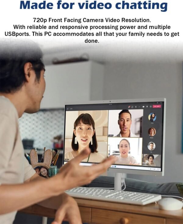 HP All-in-One Computer - 21.5'' FHD Anti-Glare Display, Home Desktop PC, Win 11 Pro, Wired KB & Mouse, Wi-Fi 6, Bluetooth, Intel Celeron J4025, HD Webcam (32GB RAM | 1TB SSD)