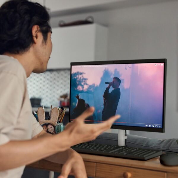 HP 24 inch All-in-One Desktop PC, FHD Display, Intel Core i5-1334U, 8 GB RAM, 256 GB SSD, Intel UHD Graphics, Windows 11 Home, Jet Black, 24-cr0320 (2024)