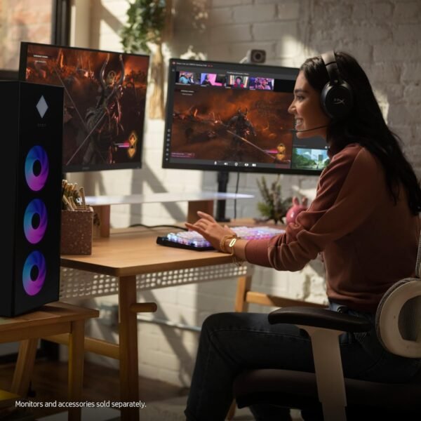 71KuS4evd8L._AC_SL1500_.jpg HP OMEN 45L Gaming Desktop, Intel Core Ultra 7 265K, 32 GB RAM, 2TB SSD, NVIDIA GeForce RTX 5080, Windows 11 Pro, Microsoft Copilot, Tempered Glass, GT22-3080 (2025)