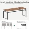 Huuger 63 x 24 inch Desk with Power Outlets & USB-C, Deeper & Thicker Desktop, Robust Metal Tubes, Computer Desk, Heavy Duty Office Desk, Work Gaming Desk, for Home Office, Rustic Brown
