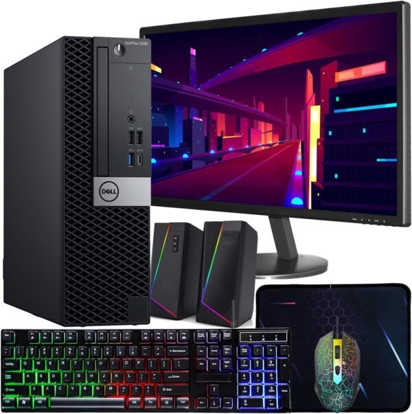 Dell Windows 11 Desktop Computer OptiPlex 5060 | Intel i5-8600 Dell Windows 11 Desktop Computer OptiPlex 5060 | Intel i5-8600 Six Core (4.3GHz Turbo) | 16GB DDR4 RAM | 500GB SSD Solid State + 1TB HDD | WiFi + Bluetooth | Peripheral Computer Package (Renewed)