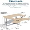 Vari VariDesk Pro Plus 36 Standing Desk Converter – 11 Height Settings + Spring Lift, 2 Tier Design, Keyboard Tray, Fits Desktops 36” Wide x 26.5" Deep – Delivers Fully Assembled (Light Wood)