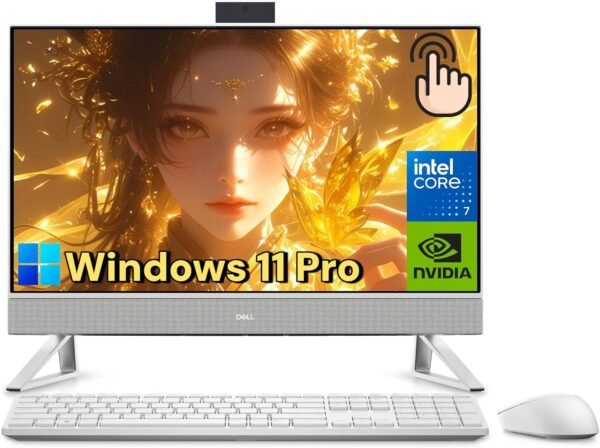 Dell All-in-One Desktop Computer PC, Inspiron 27" FHD IPS Touchscreen PC, Intel 10-Core 7-150U, NVIDIA GeForce MX570A, 32GB RAM, 2TB SSD, Wi-Fi 6E, Windows 11 Pro & Free MS Office & External DVD Drive