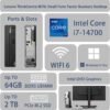 Lenovo ThinkCentre M70s Small Form Factor Business Desktop, Intel 20-Core i7-14700, 32GB DDR5, 1TB SSD, HDMI, DP, Wi-Fi 6, Wired KB & Mouse, Win 11 Pro, Bundle with ADATA UC310 64GB USB Flash Drive