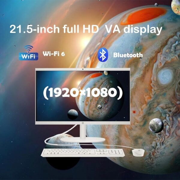 71UGuoAtdiL._AC_SL1500_.jpg HP 2025 All-in-One Desktop Computer - 21.5" FHD Anti-Glare Display, Intel Celeron J4025, 32GB RAM, 1TB SSD, Wired KB & Mouse, Wi-Fi 6, for Students & Business, Windows 11 Pro, w/Accessories