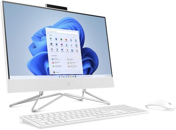 HP 21.5" All-in-One Desktop, Intel Pentium Silver J5040 Processor, Intel UHD Graphics 605, 4 GB RAM, 128 GB Storage, Windows 11 Home (22-dd0120, 2021),Snow white