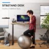 71VSinYfqFL._AC_SL1500_.jpg FLEXISPOT E6 Essential Bamboo 3 Stages Dual Motor 55x28 Inch Electric Height Adjustable Standing Whole-Piece Board Desk Sit Stand Up Desk (Black Frame + Bamboo Desktop)