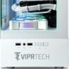 ViprTech Stryker 4.0 Liquid-Cooled PC - AMD Ryzen 7 (4.4GHz Turbo), RTX 4060 8GB, 32GB DDR4 3200, 1TB NVMe SSD, 700W PSU, WiFi BT, Win 11 Pro, RGB, Gaming Desktop Computer Prebuilt, White