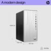 HP Pavilion Desktop, AMD Ryzen 5 5600G, 16GB RAM,1TB PCIe SSD, 1TB HDD, USB Type-C, HDMI, VGA, Bluetooth, Wi-Fi, Windows 11 Home, Silver